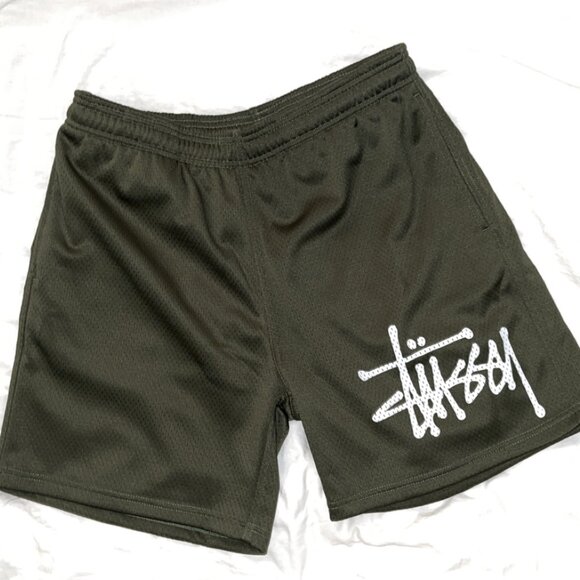 Stussy Basic 'Olive' Mesh Short - Picture 3 of 5